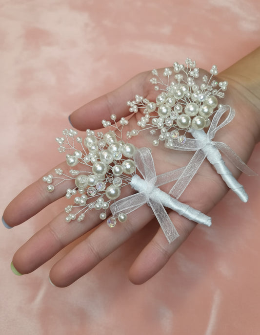 Pareja de prendidos o alfileres para novio y padrino