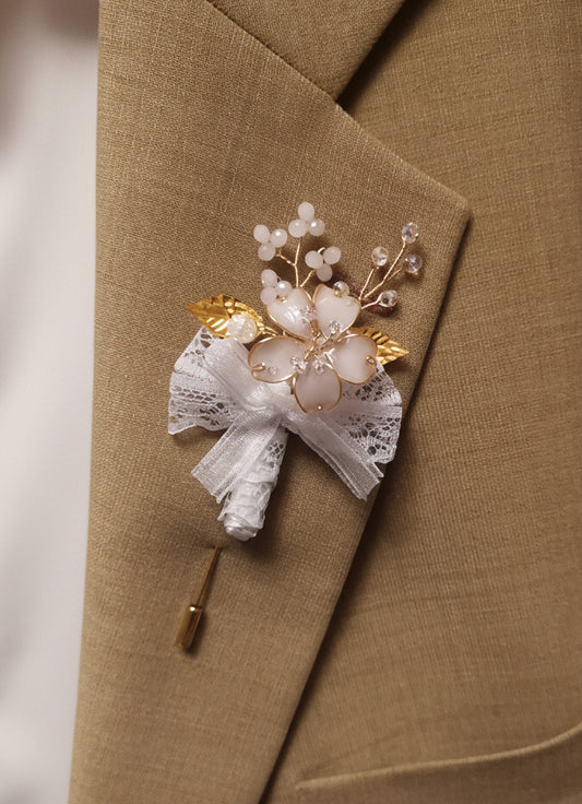 Duo de prendidos o alfileres para novio y padrino