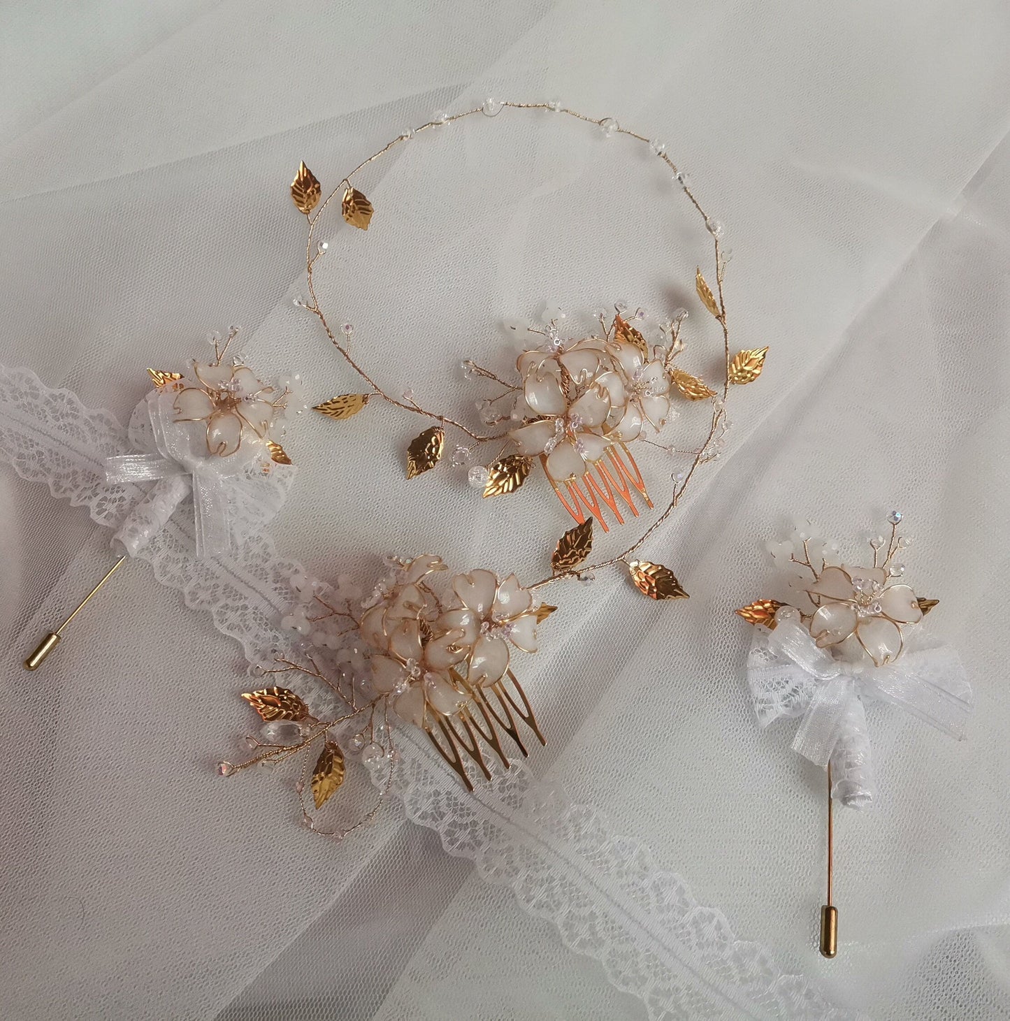 Duo de prendidos o alfileres para novio y padrino