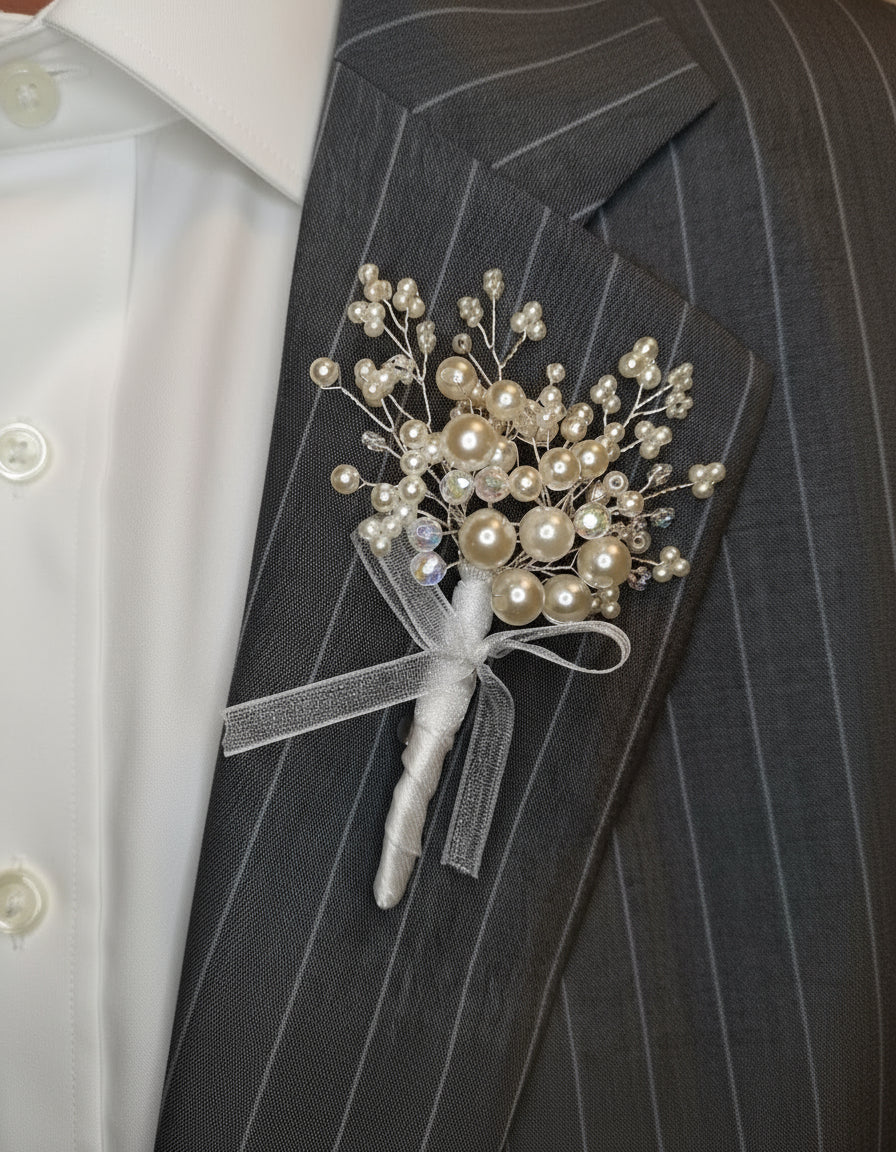 Pareja de prendidos o alfileres para novio y padrino