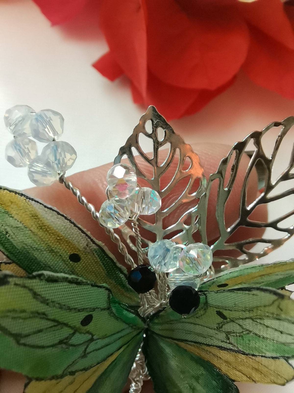 Pareja de alfileres de mariposa 3D para novio y padrino